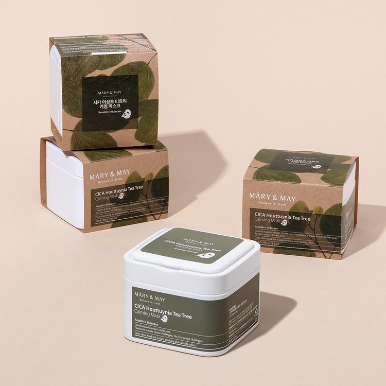 [MARY&MAY] Cica Houttuynia Cordata Tea Tree Calming Mask Pack - 30 sheets