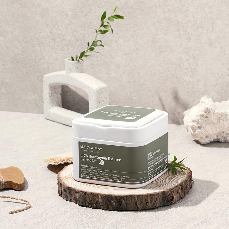 [MARY&MAY] Cica Houttuynia Cordata Tea Tree Calming Mask Pack - 30 sheets