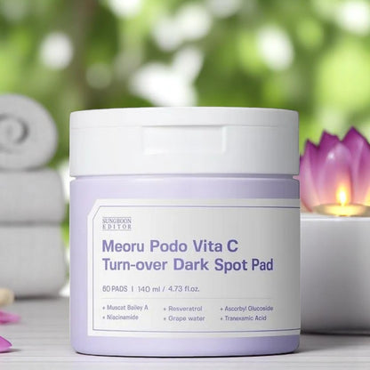 [SungboonEditor] Meoru Podo Vita C Turn-over Dark Spot Pad 60pcs, 140ml