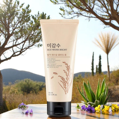 [TheFaceShop] RICE WATER BRIGHT Rice Bran Facial Foaming Cleanser 150ml