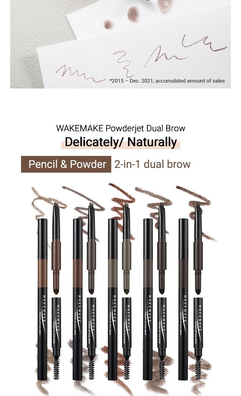 [WAKEMAKE] Powder Jet Dual Brow 0.75g - #05 Dark Brown