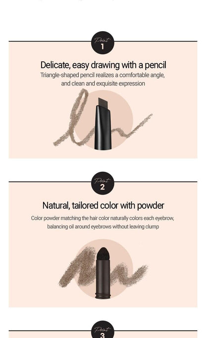 [WAKEMAKE] Powder Jet Dual Brow 0.75g - #05 Dark Brown