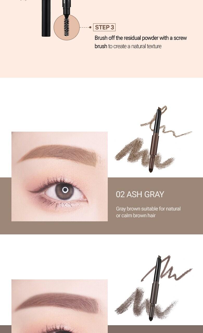 [WAKEMAKE] Powder Jet Dual Brow 0.75g - #05 Dark Brown