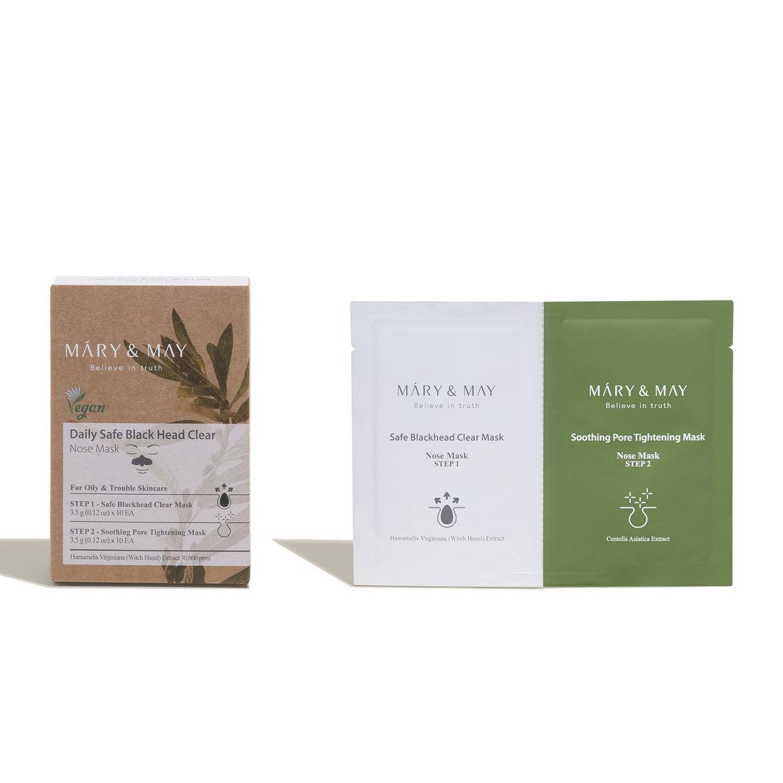 [MARY&MAY] Daily Safe Black Head Clear Nose Mask X10pcs