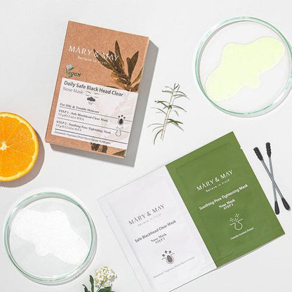 [MARY&MAY] Daily Safe Black Head Clear Nose Mask X10pcs
