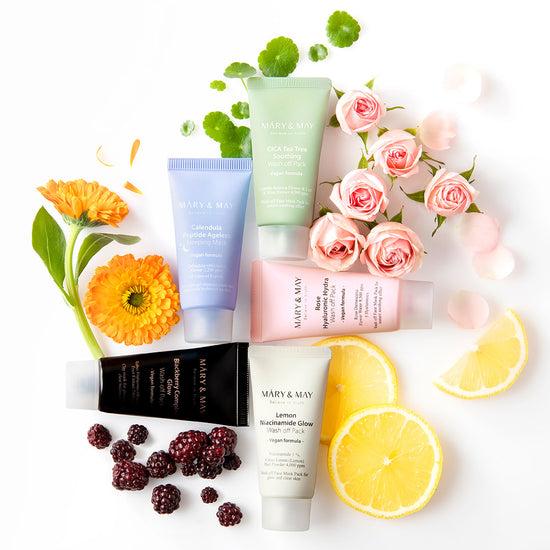 [MARY&MAY] Vegan Wash Off Mask Mini Gift Set (30g x5)