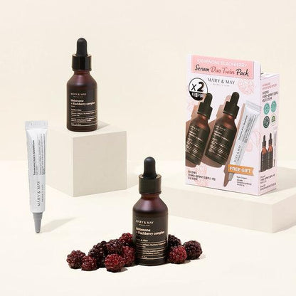 [MARY&MAY] Idebenone Blackberry Serum Duo Twin Pack (30ml x2+Eye cream12g)