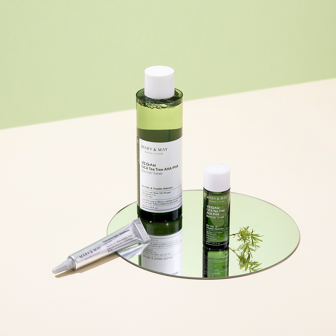 [MARY&MAY] Vegan CICA Tea Tree Toner Special Set (200ml+30ml+Eye cream 12g)