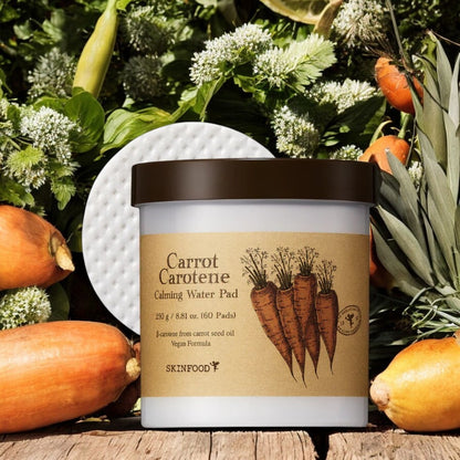 [SKINFOOD] Carrot Carotene Calming Water Pad 250g 60 Sheets