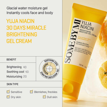 [SOMEBYMI] Yuja Niacin Brightening Moisture Gel Cream Moisturizer 100ml