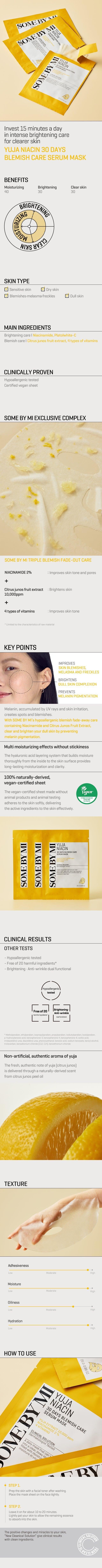 [SOMEBYMI] Yuja Niacin 30 Days Care Serum Mask X 10EA
