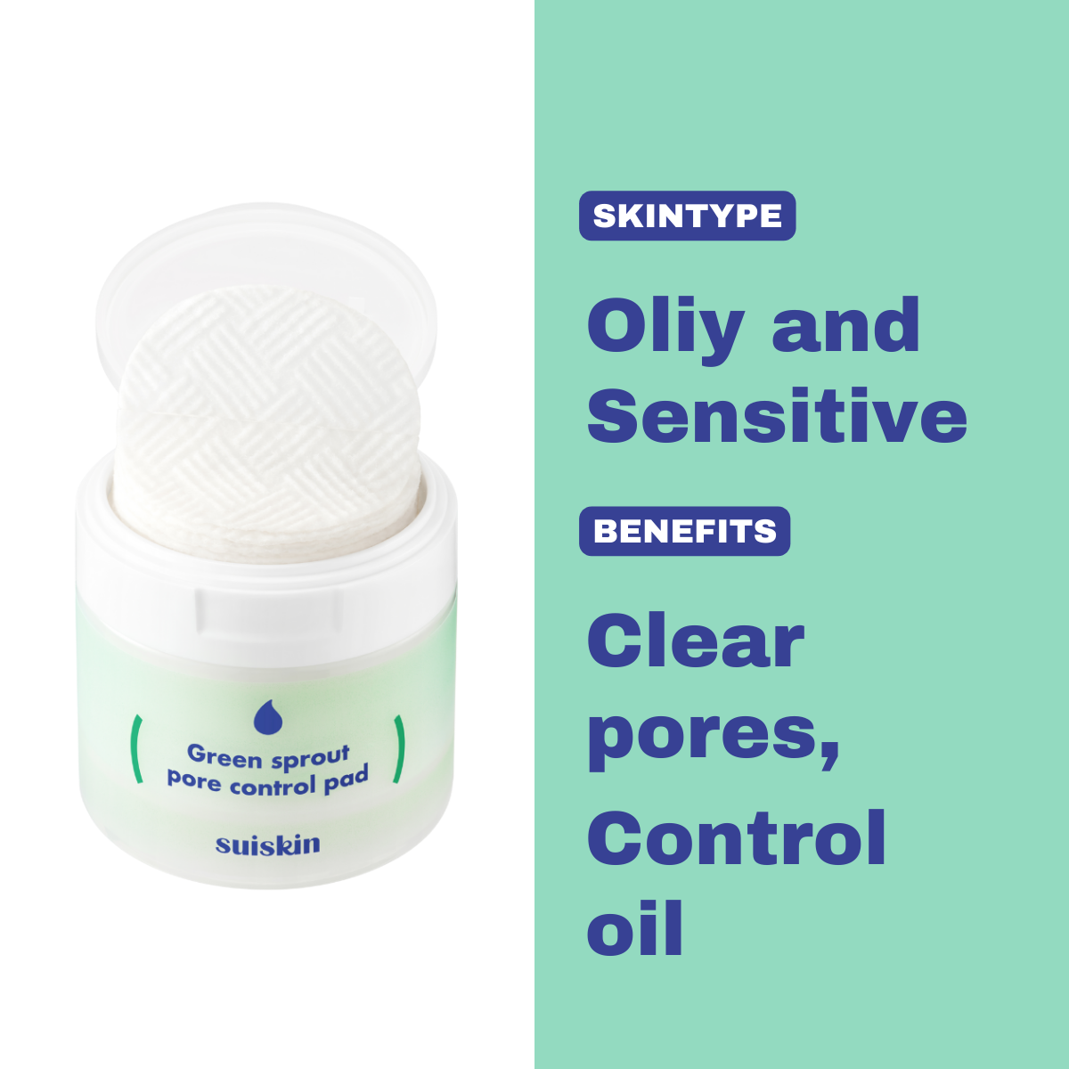[Suiskin] Green Sprout Pore Control Pad 70EA