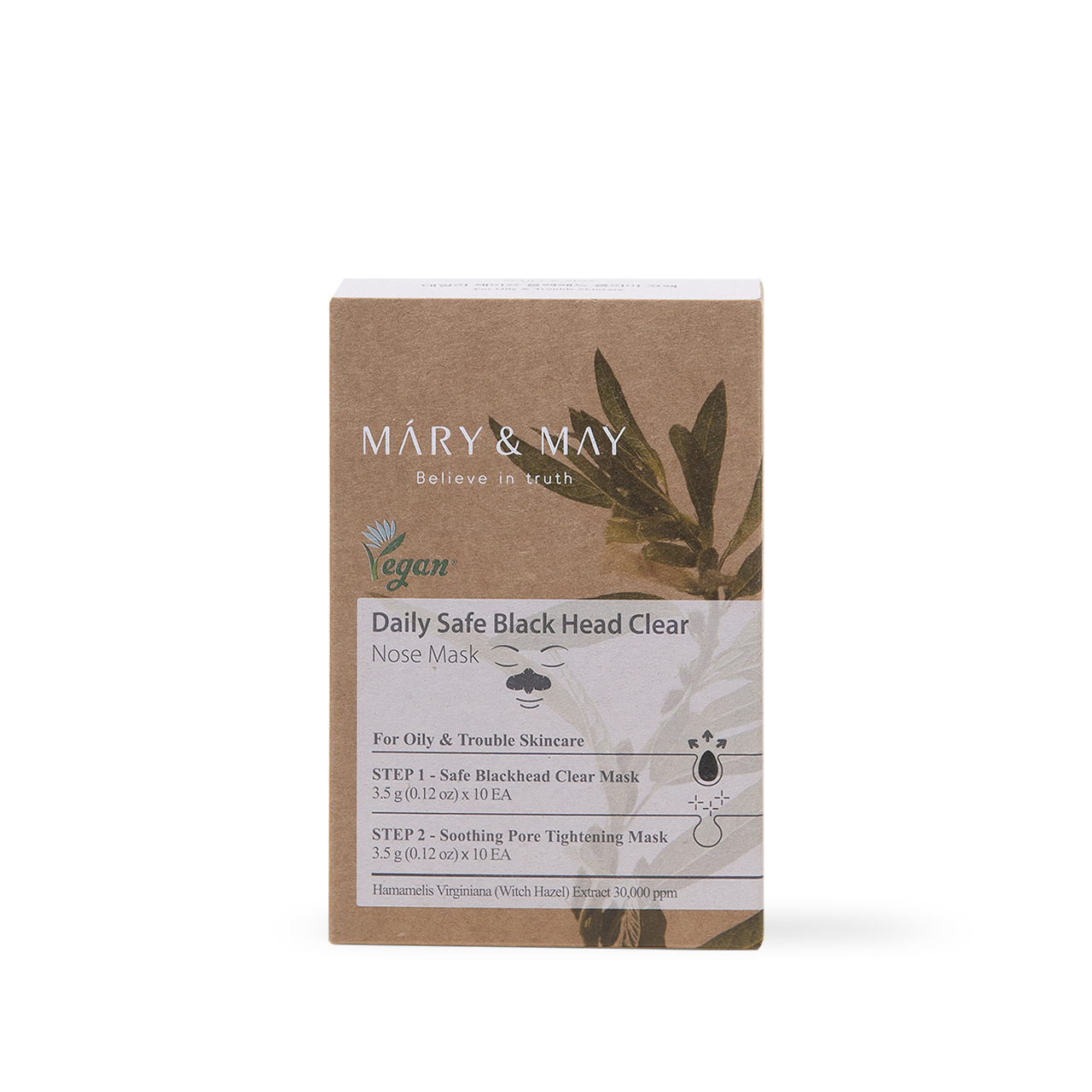 [Mary&May] Daily Safe Black Head Clear Nose Mask X10pcs