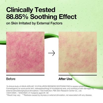 [Anua] Azelaic 10 Hyaluron Redness Soothing Pad 230ml 90ea