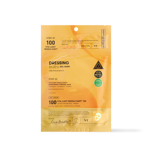 [VT Cosmetics] VITA-LIGHT Reedle Shot 100 2STEP Hydrogel Mask 1ea