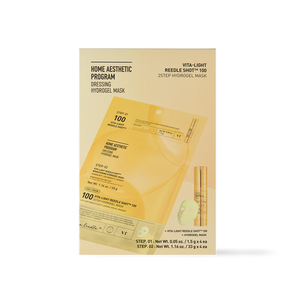 [VT Cosmetics] VITA-LIGHT Reedle Shot 100 2STEP Hydrogel Mask 4ea