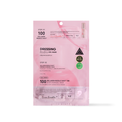 [VT Cosmetics] COLLAGEN Reedle Shot 100 2STEP Hydrogel Mask 1ea