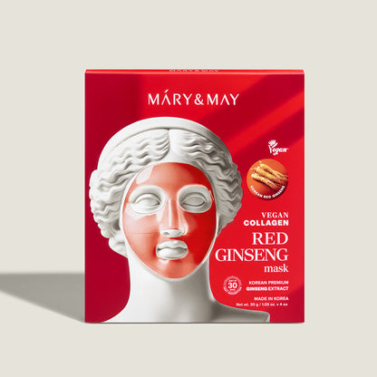 [MARY&MAY] Vegan Collagen Red Ginseng Mask (30g x4)