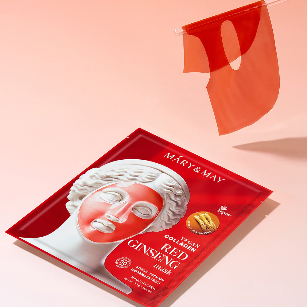[MARY&MAY] Vegan Collagen Red Ginseng Mask (30g x4)