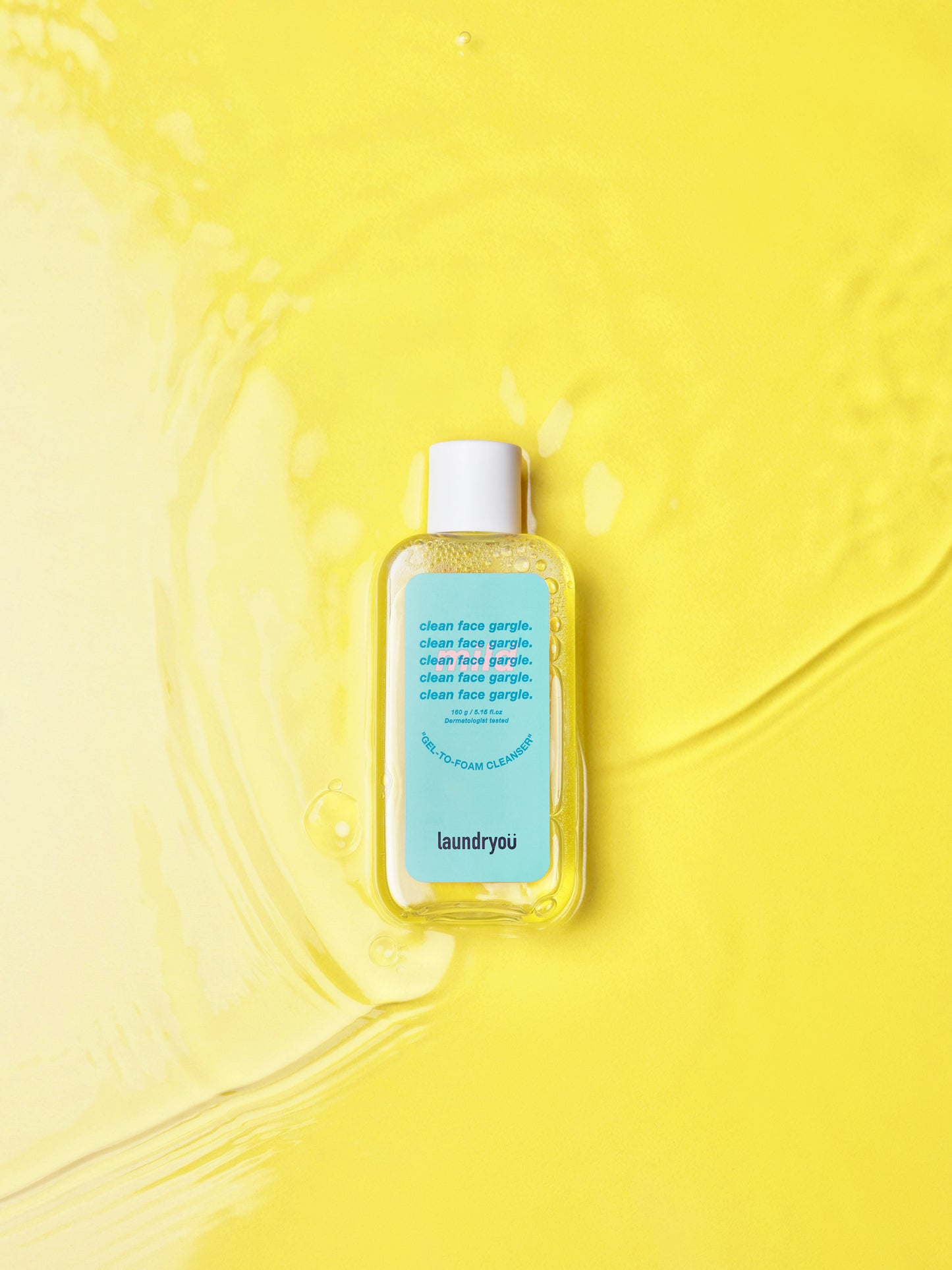 [laundryou] Clean Face Gargle Gel-to-Foam Cleanser Mild 160g