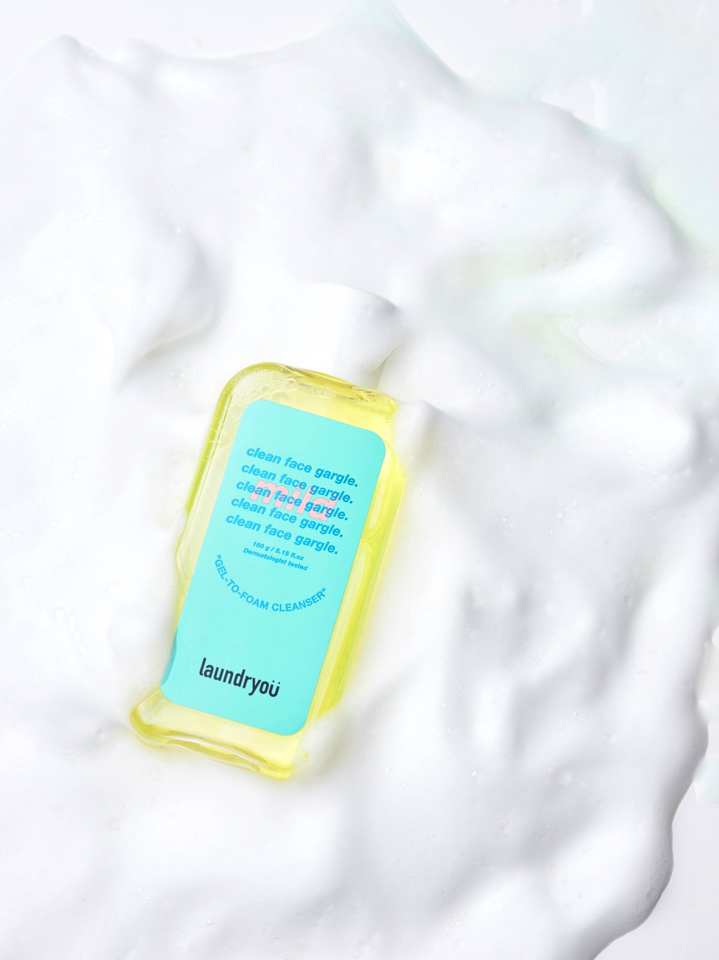 [laundryou] Clean Face Gargle Gel-to-Foam Cleanser Mild 160g