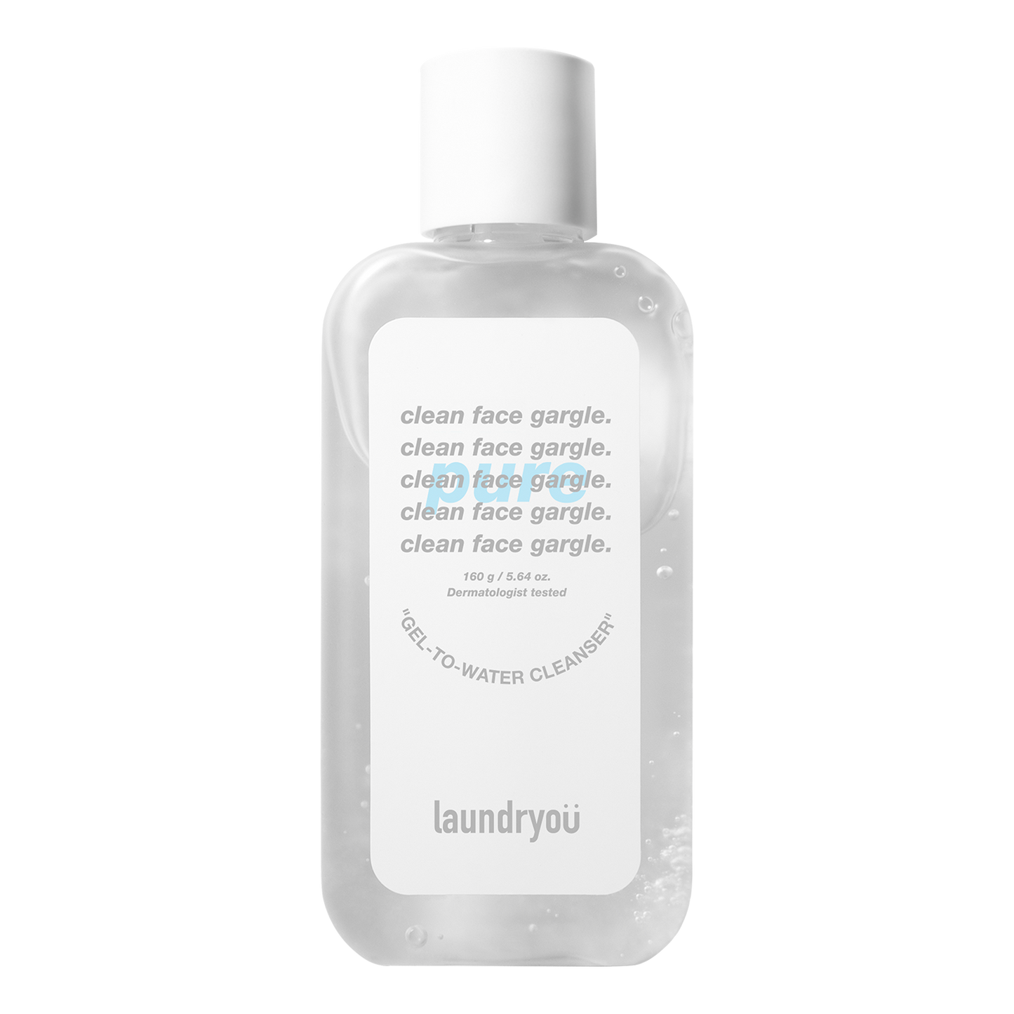 [laundryou] Clean Face Gargle Gel-to-Foam Cleanser PURE 160g