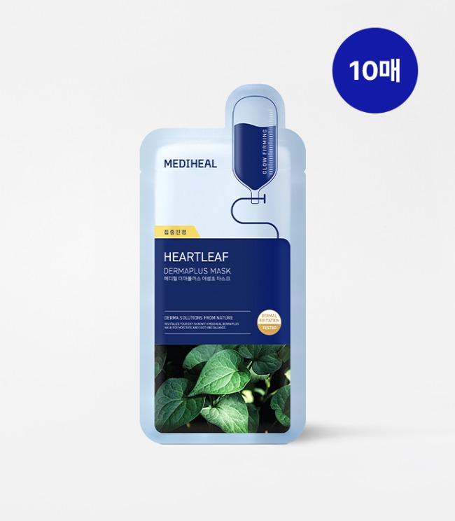 [MEDIHEAL] Derma Plus Heartleaf Mask 10ea