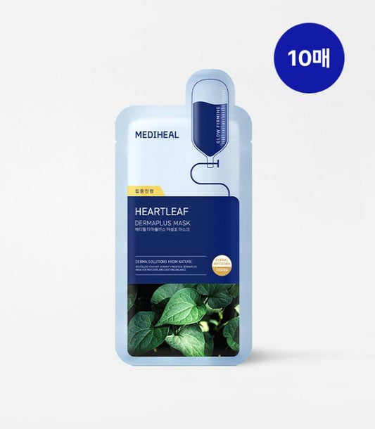 [MEDIHEAL] Derma Plus Heartleaf Mask 10ea