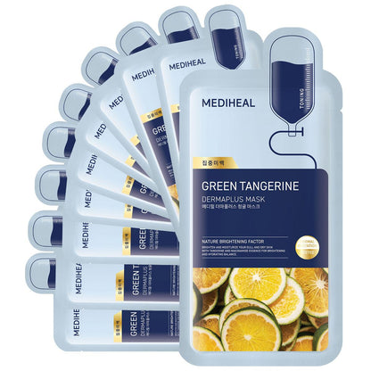 [MEDIHEAL] Derma Plus Green Tangerine Mask 10ea