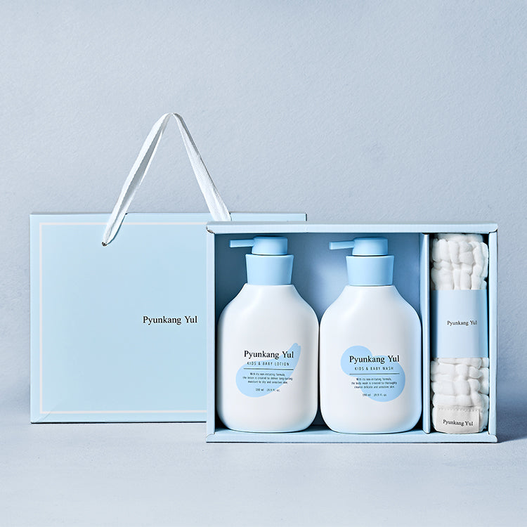 [PyunkangYul] Kids & Baby Line Gift Set 590ml*2+guaze