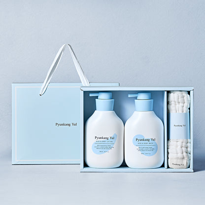 [PyunkangYul] Kids & Baby Line Gift Set 590ml*2+guaze