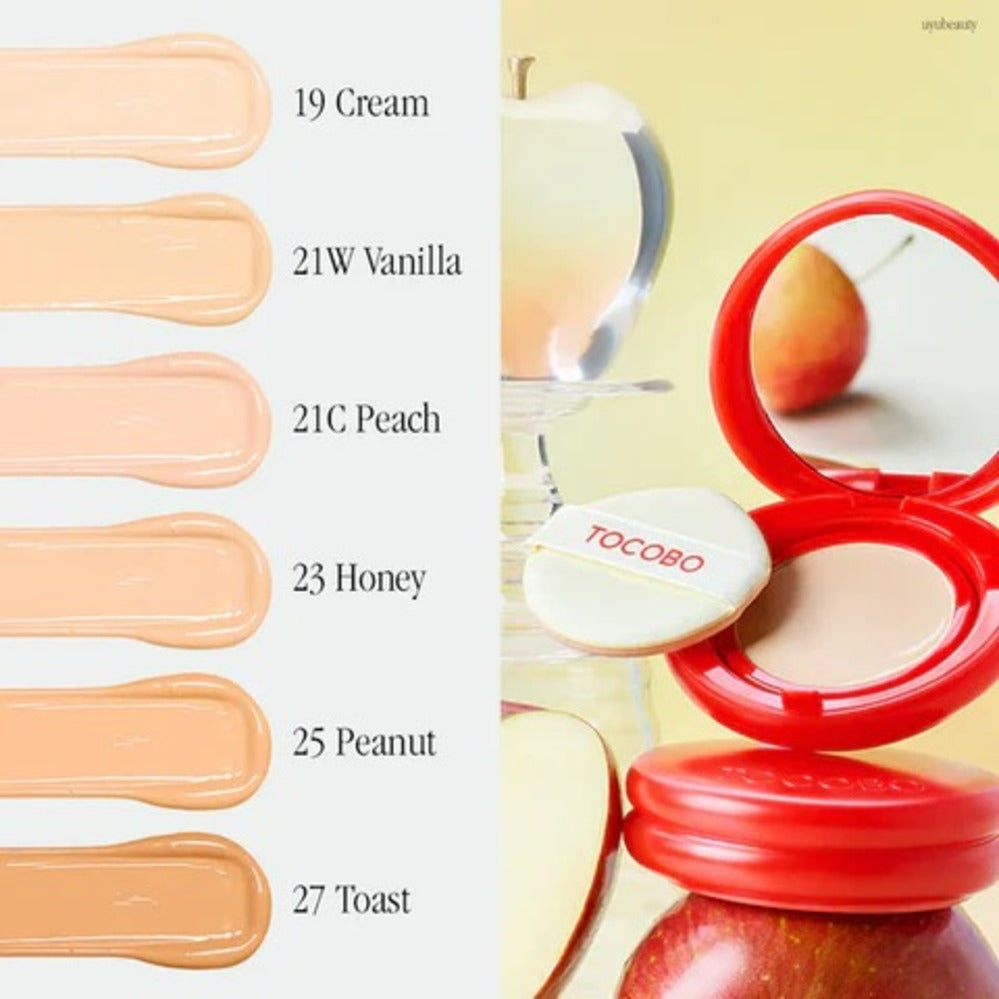 [Tocobo] Apple Dewy Fit Cushion - 6 Colors with Refill Set