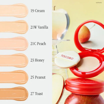 [Tocobo] Apple Dewy Fit Cushion - 6 Colors with Refill Set